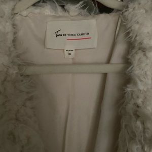 Vince Camuto white faux fur vest